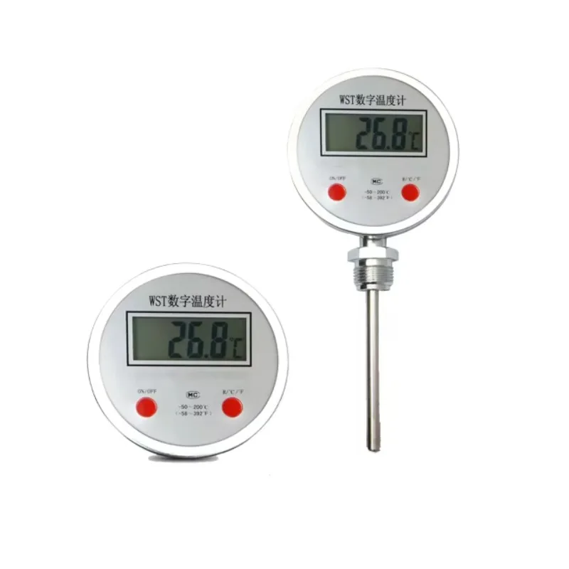 Industrial Bimetal Thermometer Stainless Steel Digital Display for Boiler Pipes OEM & ODM Supported