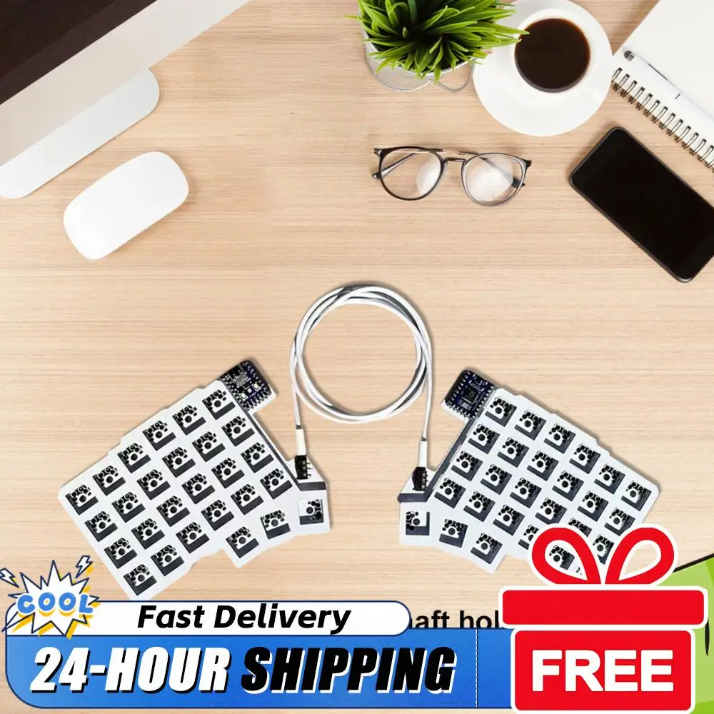 

Раздельная проводная эргономичная клавиатура, игровая клавиатура с возможностью горячей замены, программируемая клавиатура, настраиваемые аксессуары для ПК-геймеров