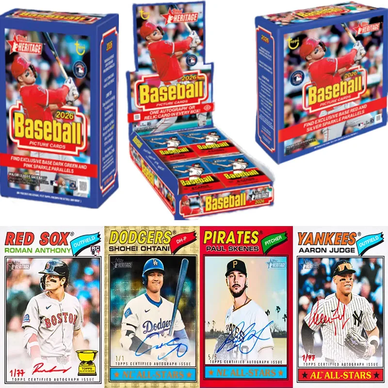 caja-mega-de-tarjetas-de-beisbol-topps-2026-heritage-tarjetas-coleccionables-de-estrellas-de-la-mlb-tarjetas-de-coleccion