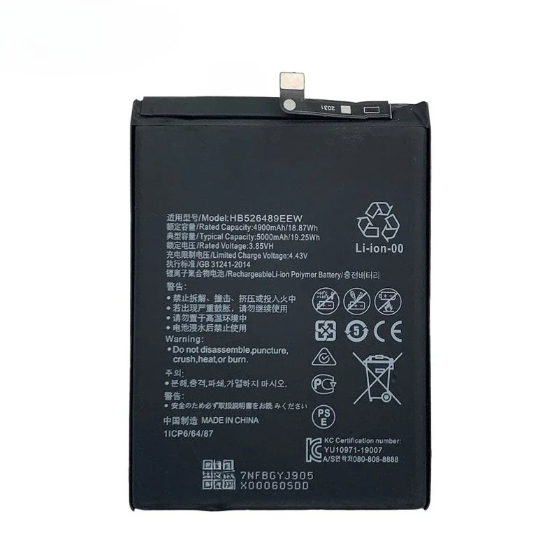 New 5000mAh HB526489EEW Mobile Phone Battery for Huawei Y6p 2020 Enjoy 10e 20 5G SE Honor 9A Honor Play9A  MOA-AL00 MOA-TL00