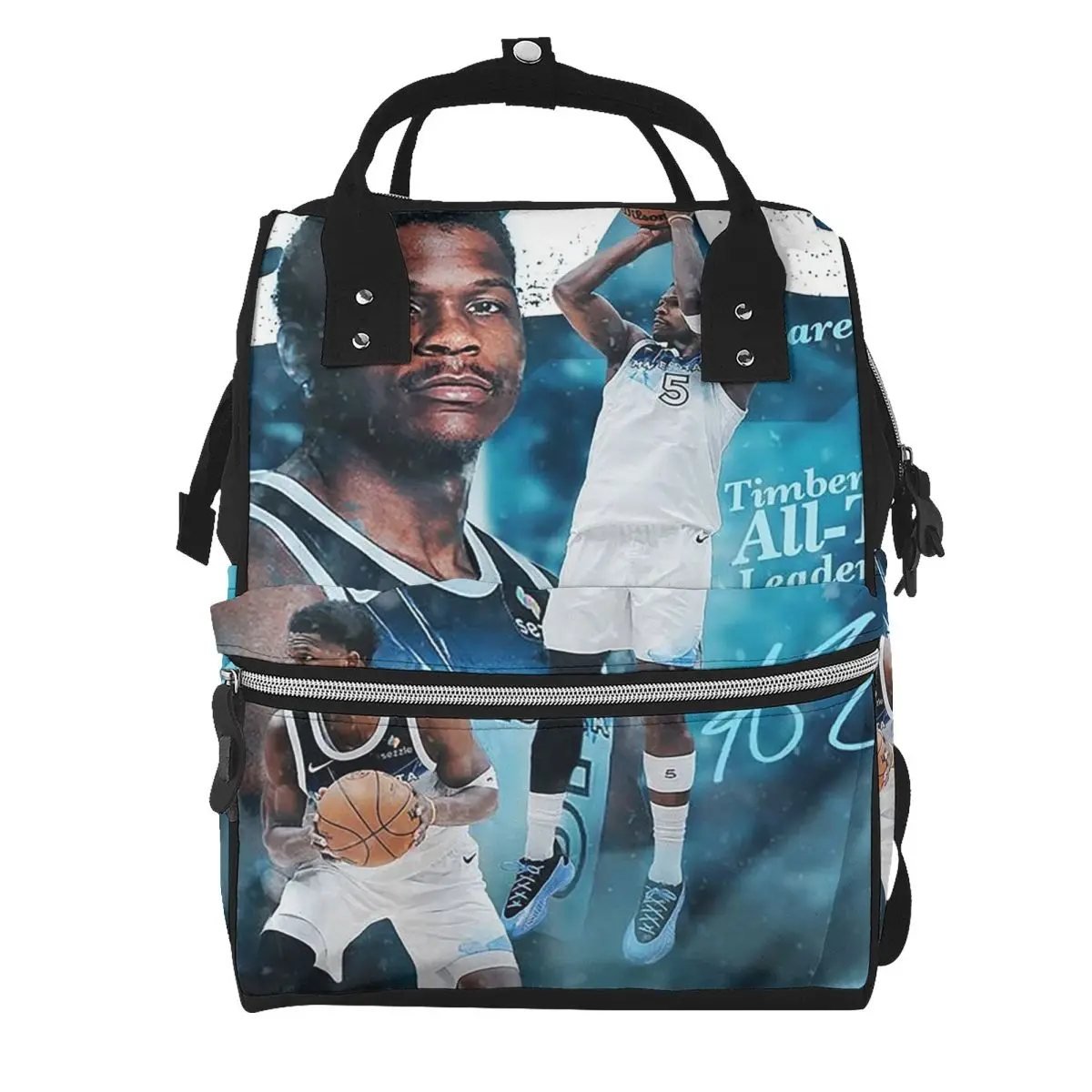 Minnesota Timberwolves Ant Keeps Breaking Anthony Edwards Student Backpack School Bag  for Men Women Bookbag Shoulder Bags