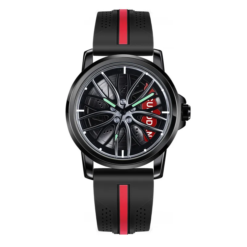 New Watches Men Fashion Sports Creative Car Wheel Rim Design Hip Hop Quartz Watch Man Male Clock Relogio Masculino Drop Shipping
