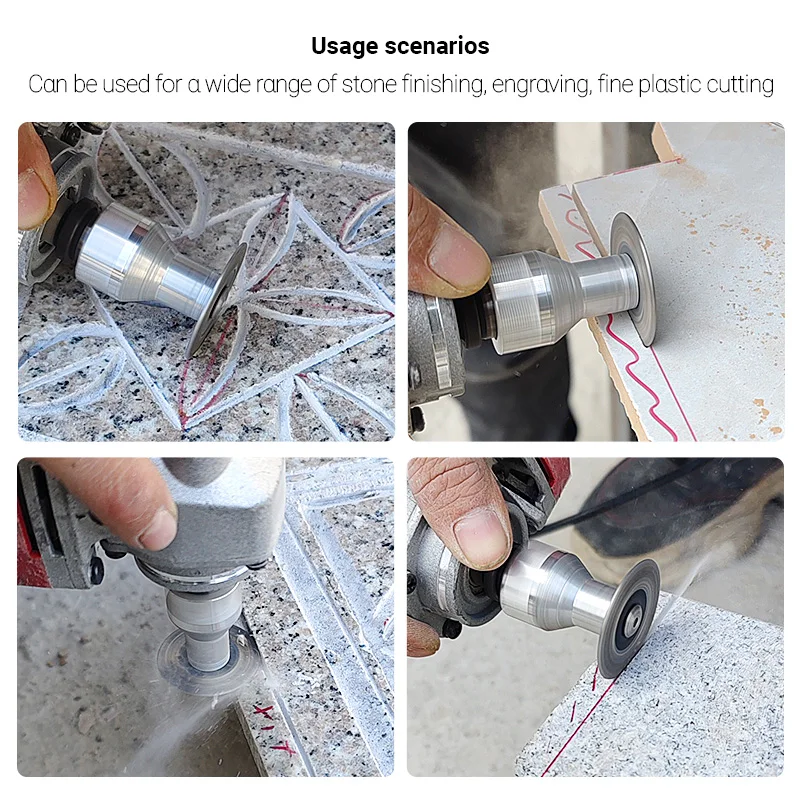 LOZLIN 40mm Diamond Mini Saw Blade with Thread Stone Cutting Disc Granite Sandstone Concrete Lettering Carving Grinding Tool view 6