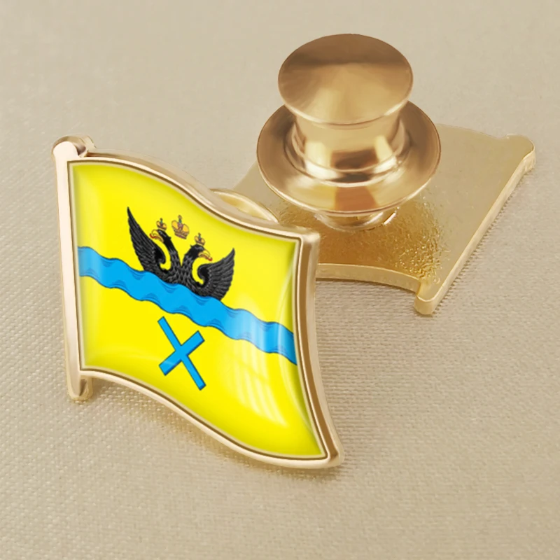 Coat of Arms of Orenburg of Russian Federation Flag Lapel Pins Broochs Badges