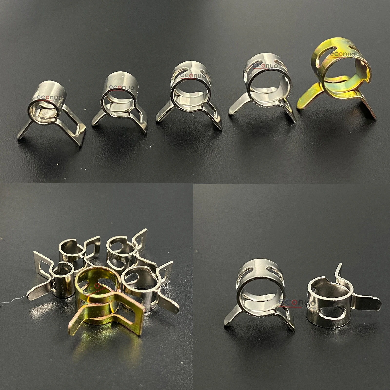 10Pcs 4mm-8mm Hose Clamp Stainless Steel Tube Spring Clips Fuel Line Hose Clamps Sealing Pipe Clips Hardware Accessories