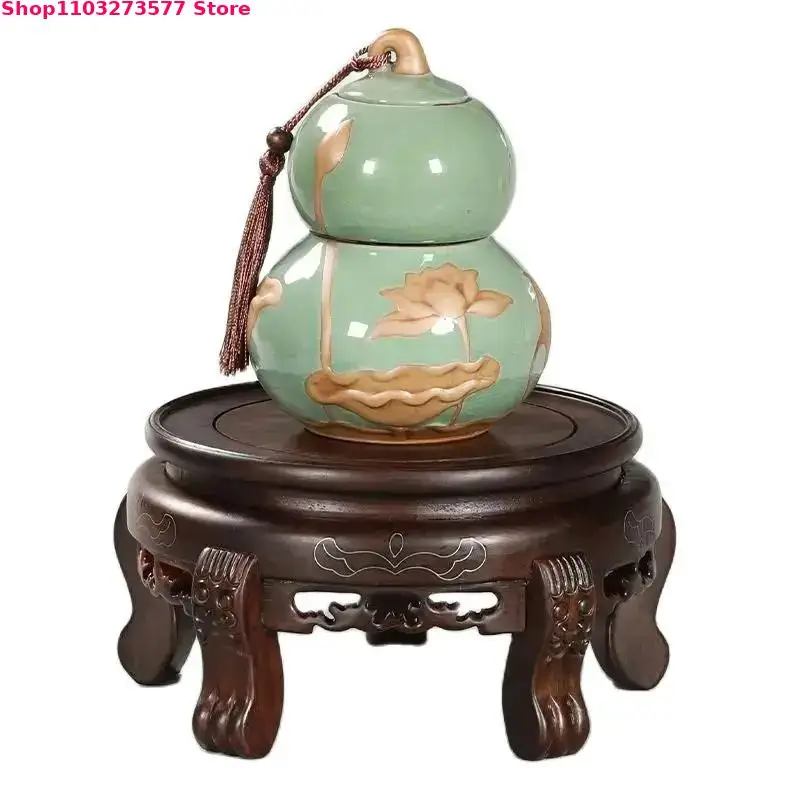 

Solid Wood Carving Altar Wooden Display Frame Buddha Table Flower Pot Frame Vase Tea Pot Base Handicraft Miniature Model Base