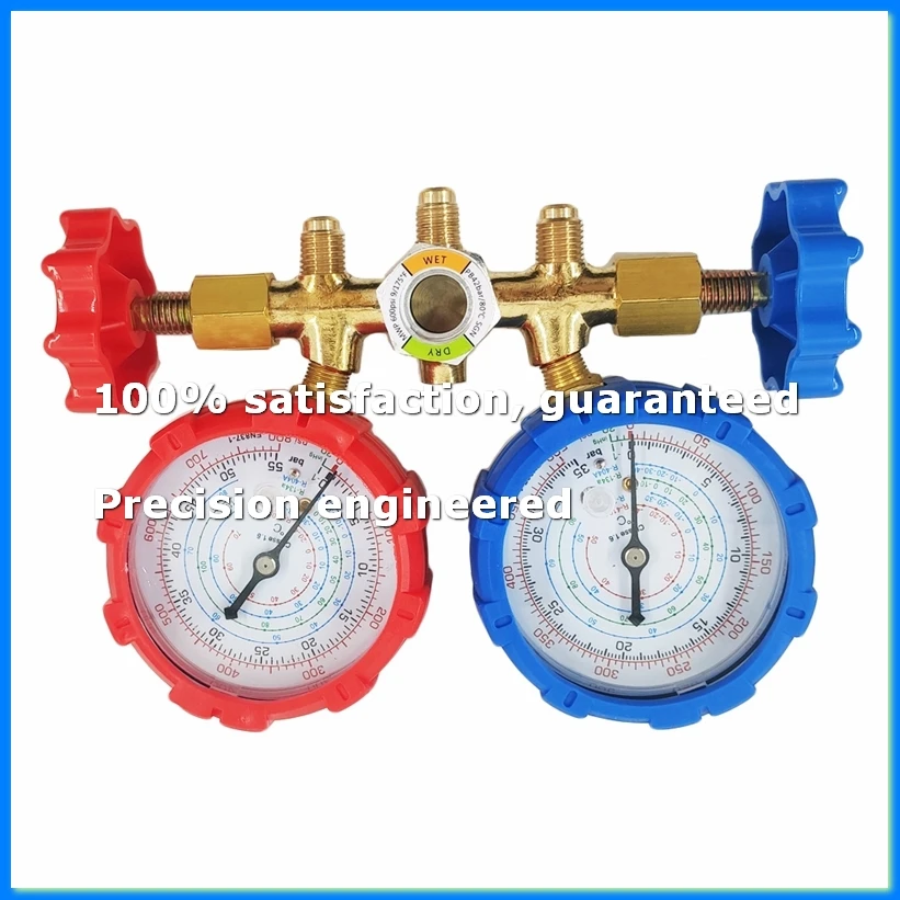 Conjunto de Manômetros para Refrigerante, Ferramenta de Ar Condicionado para R410A, R32, R134A, Ferramenta de Refrigeração - EFT