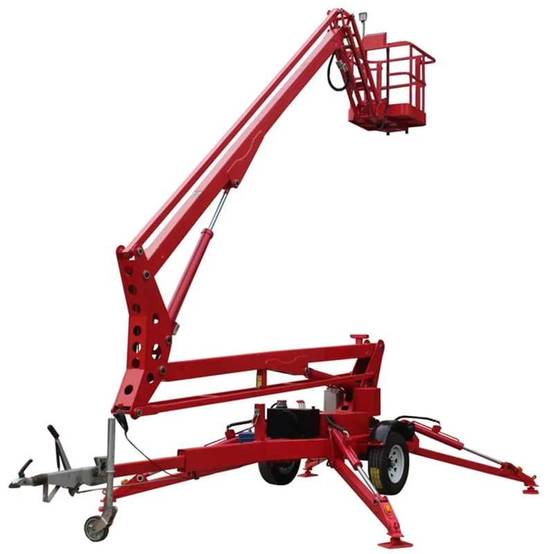 Factory Direct Sale 45ft 52ft 59ft Lifting Crane Man Lift Machine Battery Powered Boom Lift Articulated  with Remote Control