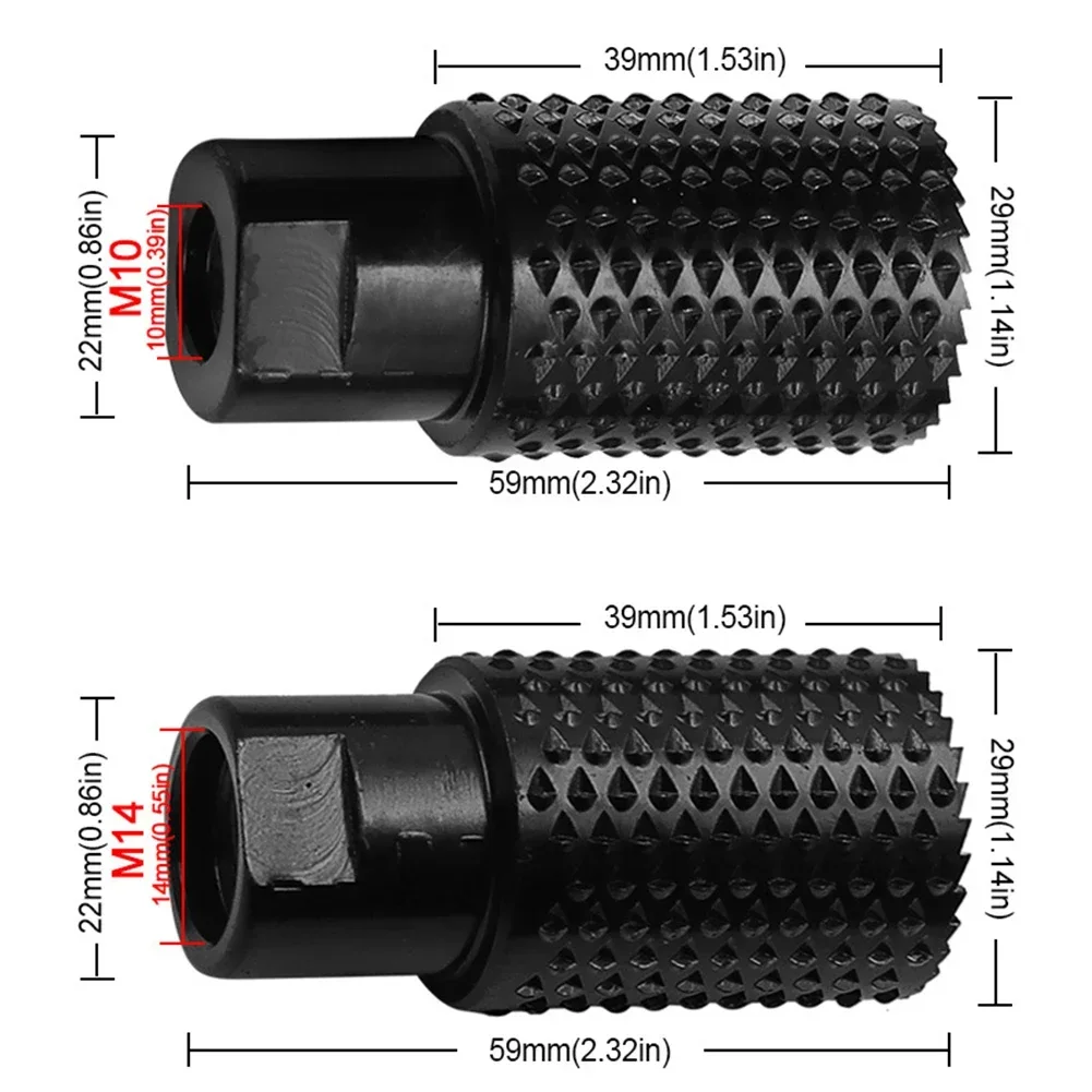 Cylindrical Grinding Head Angle Grinder Tool M10 M14 Wood Carving File Burr 29mm Woodworking Sanding Disc Head Abrasive Tools