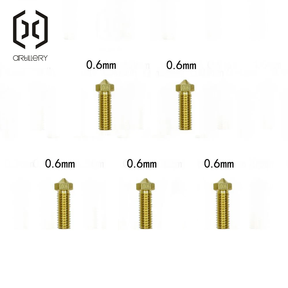 Boquilla de latón E3D para impresora 3D, Kit de herramientas de 0,2/0,4/0,6/0,8mm, cabezal de impresión extrusor, adecuado para artillería SW-X1/SW-X2/Genius Pro