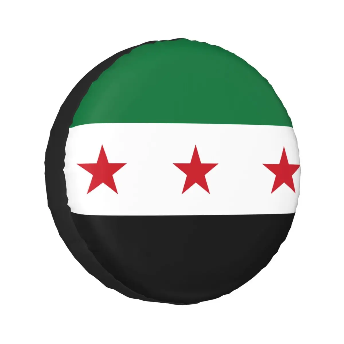 

Syria Flag 1Pcs Car Polyester Wheel Tire Cover Protector Protector Car Tyres for Camper SUV Vehicle Cars Accessories