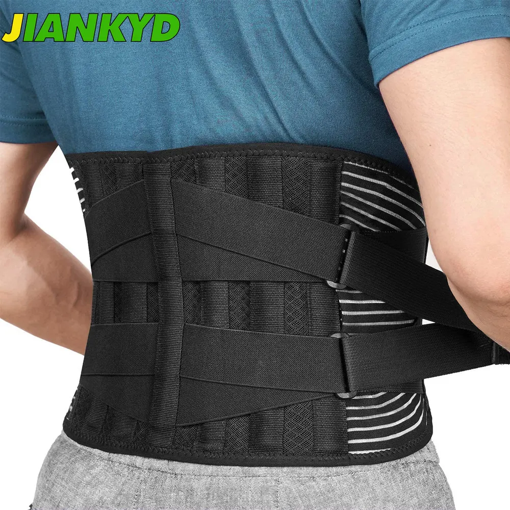 

JIANKYD 1Pcs Back Lumbar Support Belt Waist Orthopedic Corset Men Women Spine Decompression Waist Trainer Brace Back Pain Relief