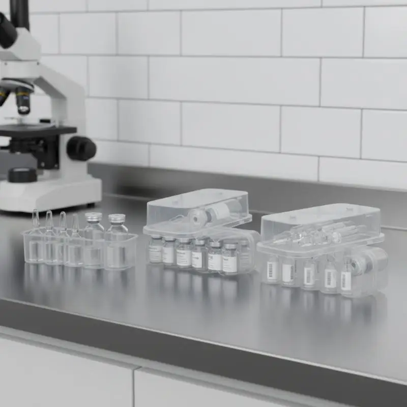 4/10Pcs Stackable Plastic Microtube Storage Box 3ML 2/4/6/24Slot Vial Storage Case Clear Freezer Tube Box Refrigerator Organizer