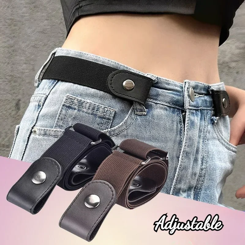 

New Adjustable Stretch Elastic Waist Band Invisible Belt Buckle-Free Belts for Women Men Jean Pants Dress No Buckle Easy To Wear