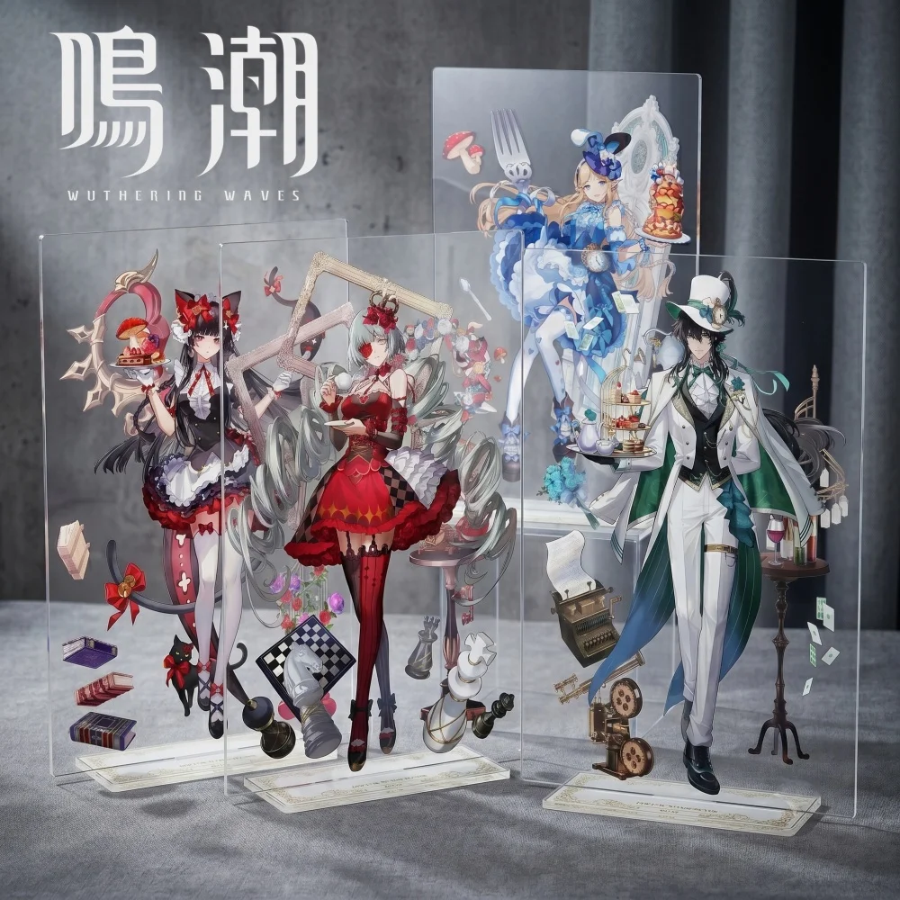 

New Wuthering Waves Acrylic Stand Keychain Camellya Changli Verina Alice in Wonderland Style Desktop Decor Cartoon Figure