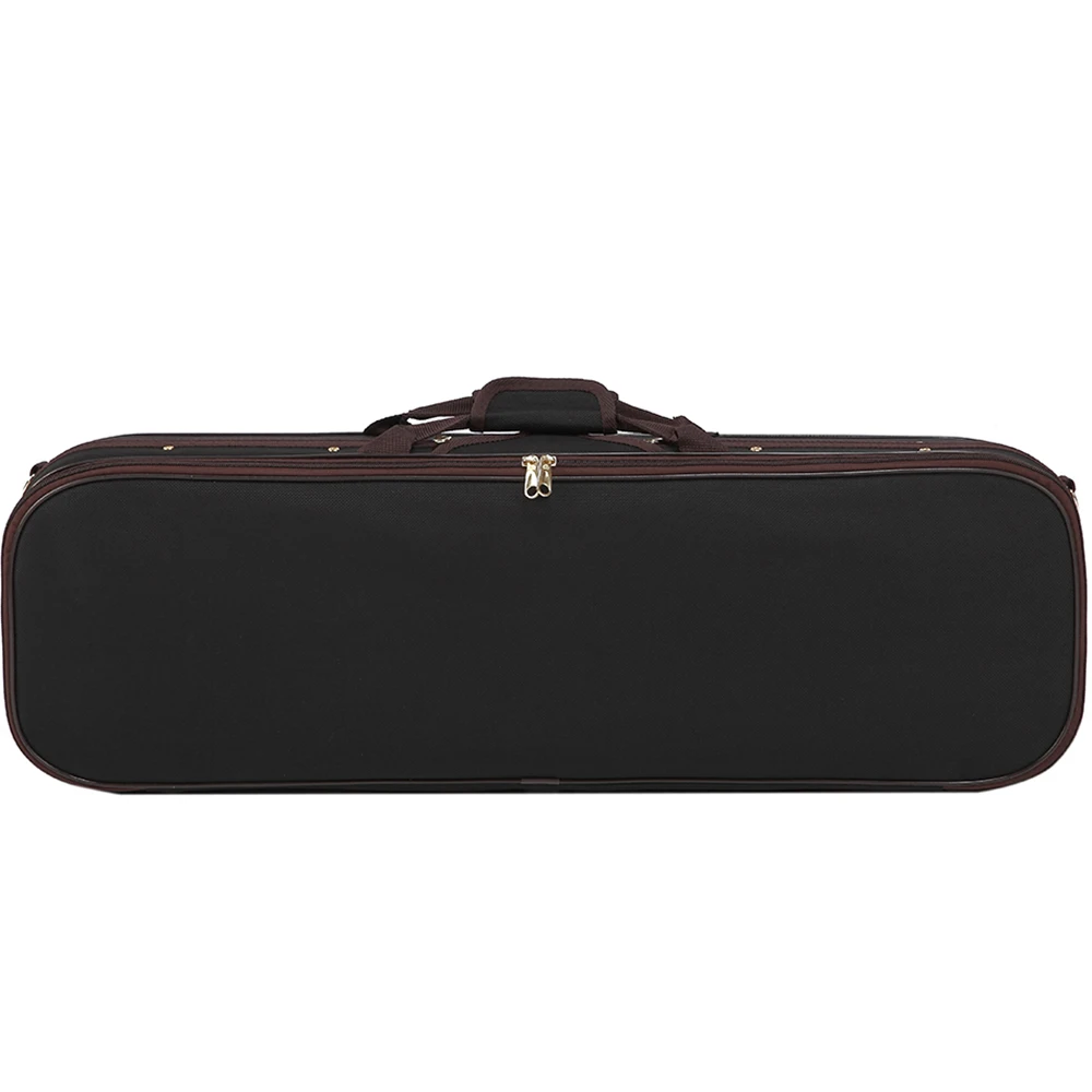 Gift  Black Oxford Pleuche High-end Rectangle Violin Case 4/4 3/4 1/2 1/4 1/8 Hygrometer Violino Case