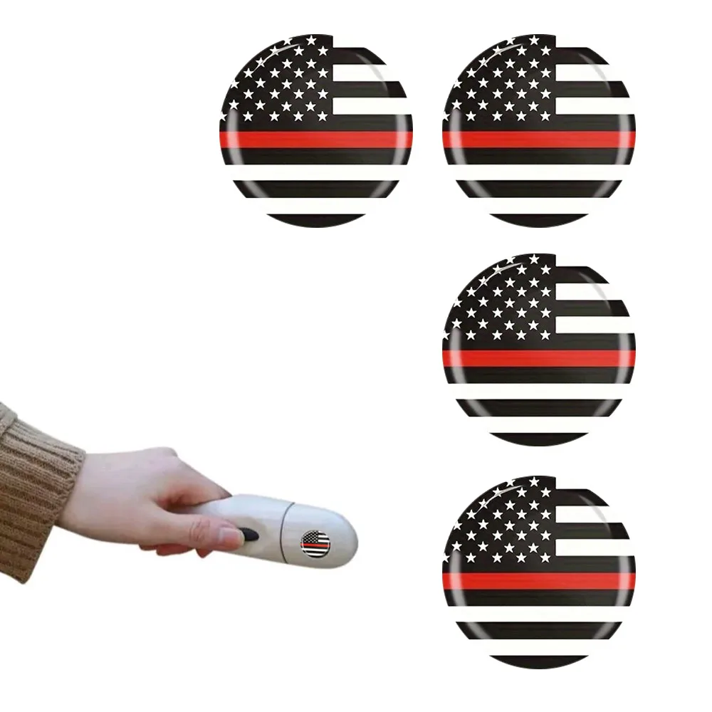 4pcs Universal 20mm Car Door Lock Protector Cover Stickers American Flag Car Keyhole Stickers Decal Auto Exterior Accessories