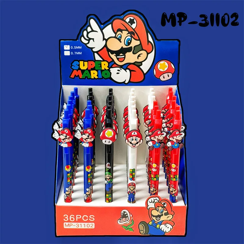 New Plumber Super Mario Propelling Pencil Kawaii Cartoon 0.5mm Mechanical Pencil Student Stationery Wholesale