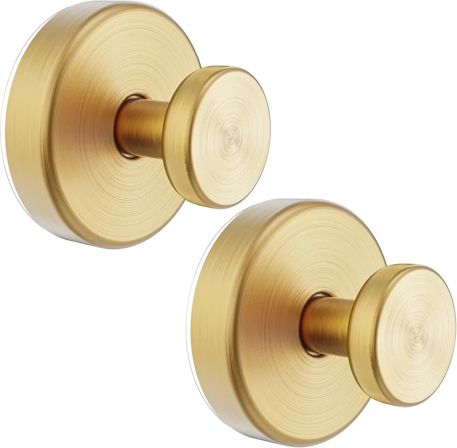 

2-Pack Gold Vacuum Suction Hooks for Shower, Glass, Mirror, No Drill Towel Hooks, Holds 11 Lbs, Rustproof