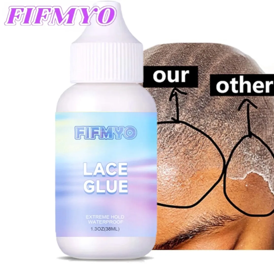 FIFMYO-cola para lace,productos para pelucas,pegamento peluca, pegamento adhesivo de encaje para peluca, 38ML, sujeción extrema, adhesivo de reemplazo de cabello, pegamento adhesivo duradero para sistemas de peluquín