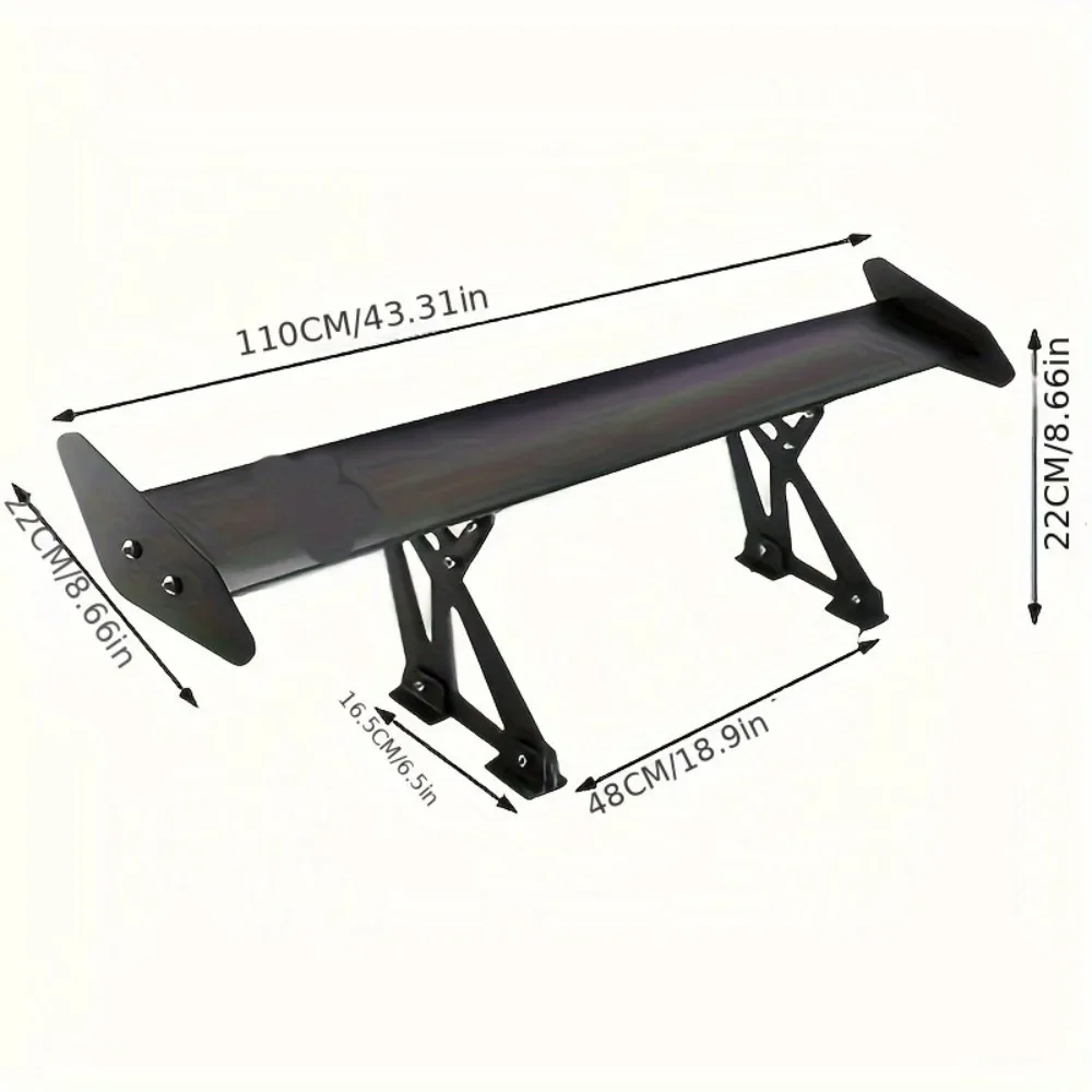 

Car Rear Spoiler Universal Aluminum Alloy Material 43/53 Inches Single/double Streamline Design for Sedans Hatchbacks
