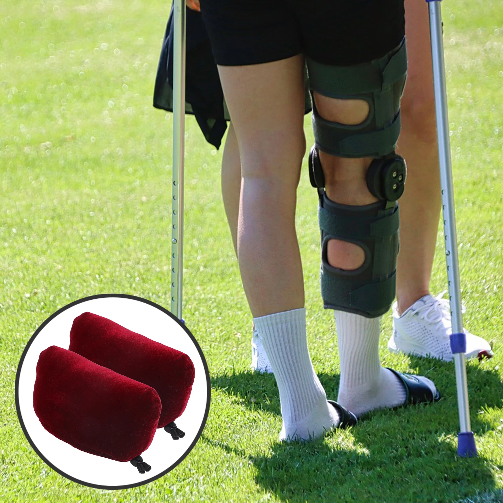 

1 Pair Crutch Armpit Pad Soft Non-Slip Cushion Durable Cotton Sponge Replacement For Walking Support Crutches Pads Reusable