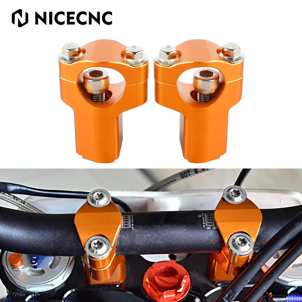 

For KTM 690 Enduro R 690 SMC 790 Adventure 1090 1190 1290 Super ADV R S T NICECNC Handlebar Mounts Clamp Riser 52mm Height