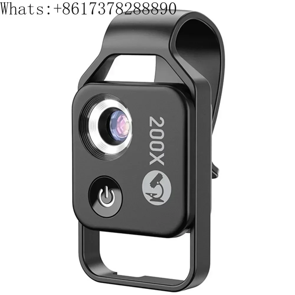 

200-кратный микроскоп для мобильного телефона со светодиодной подсветкой CPL, микро линзы, увеличение зума, универсальная электронная лупа с USB