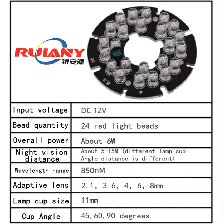 Conque en Plastique Blanc Noir, permission Industrielle, Caméra à 24 Lumières Infrarouges, Panneau Lumineux LED, PU Blanc, 3.5 Pouces