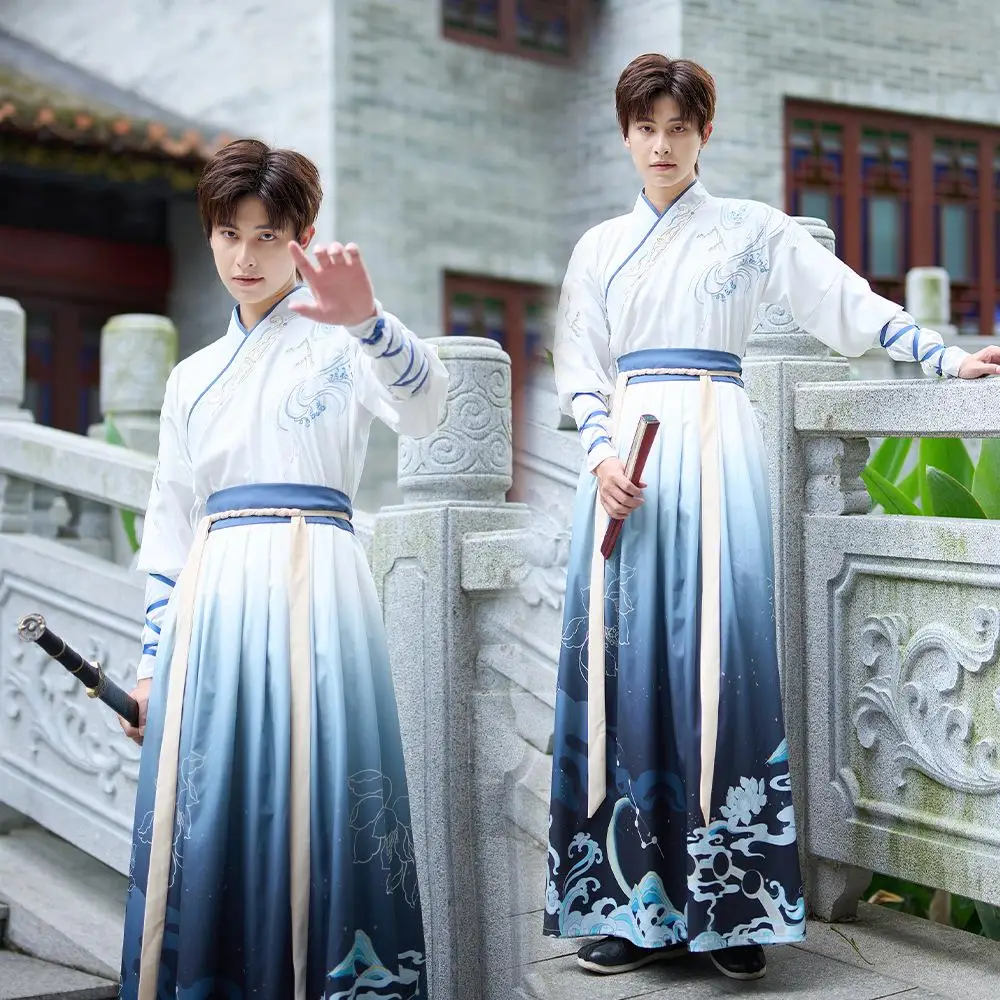 

Китайское традиционное платье, женская уличная одежда Hanfu, Повседневная винтажная модная красивая одежда в этническом стиле на весну и лето