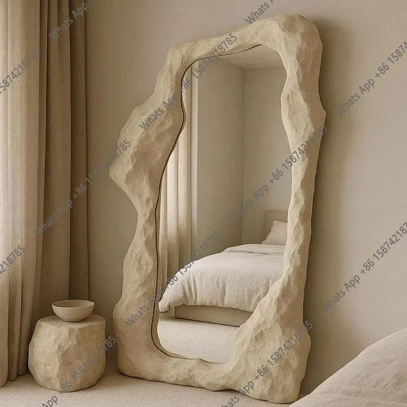 X French Floor Mirror Art Modeling Custom Full Body Mirror Irregular Clothing Store Decorative Mirror Fashion