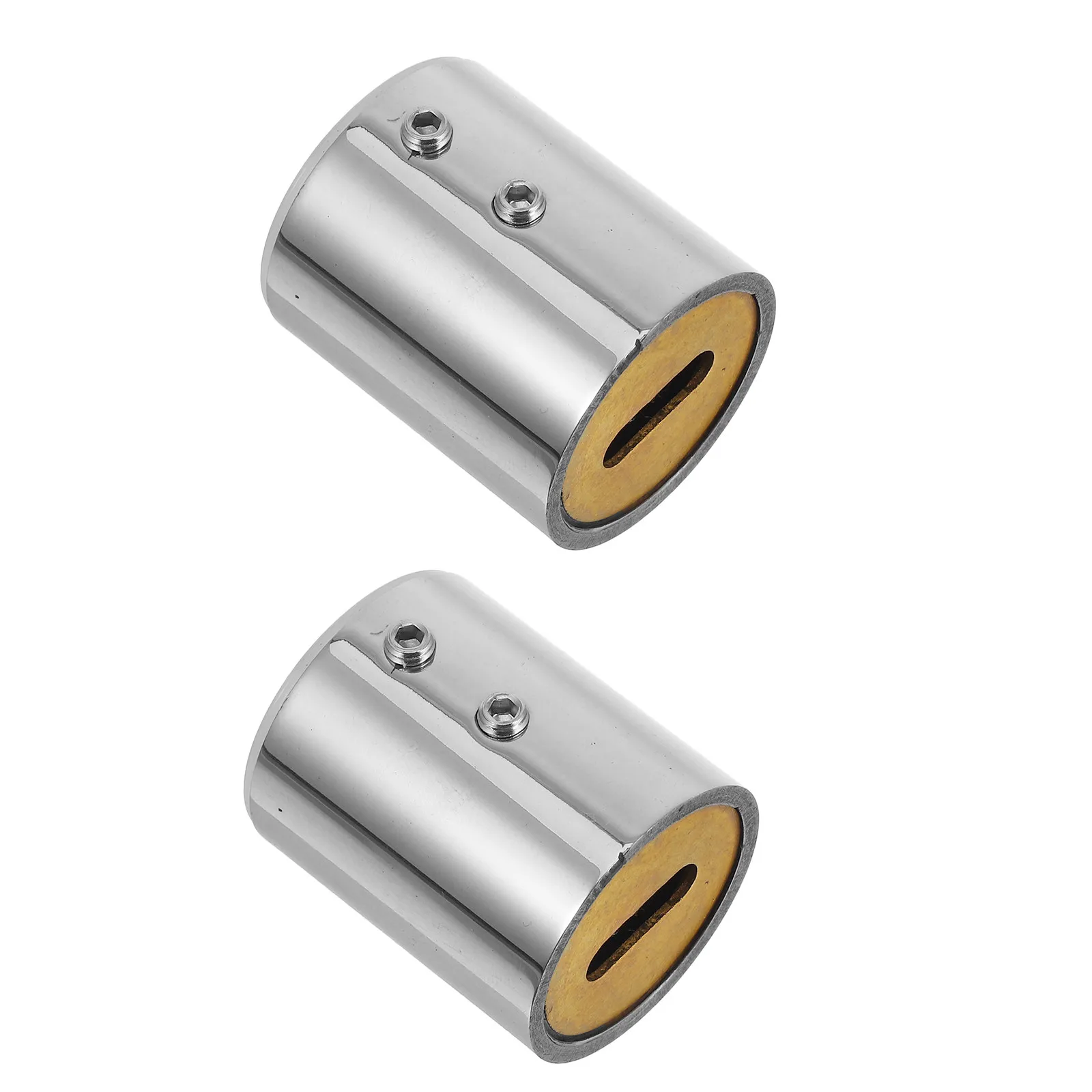 Stainless Steel Straight Tube Connector 2 Pack Heavy Duty Bathroom Railing Glass Door Rod Pipe Fitting