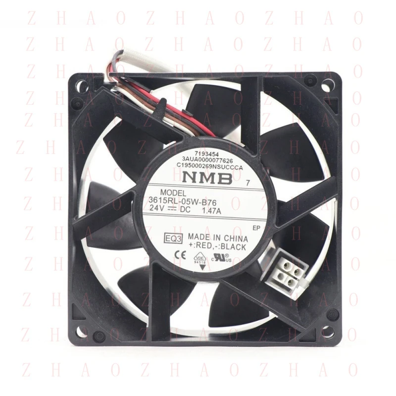 

Вентилятор охлаждения инвертора L+ 1 шт. для NMB Fan 3615RL-05W-B76 ACS880 24V DC 1.47A 90*90*38MM
