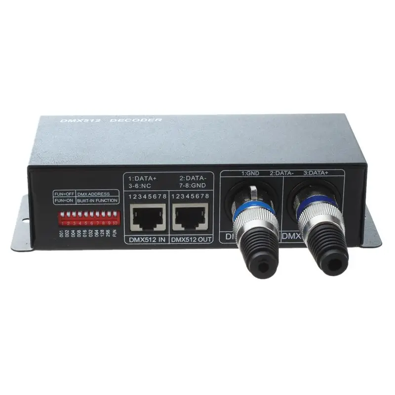 LEDデコーダーコントローラー,4チャンネルドライバー,rgbw,12v-24v dc,4ch x 8a,dmx 512