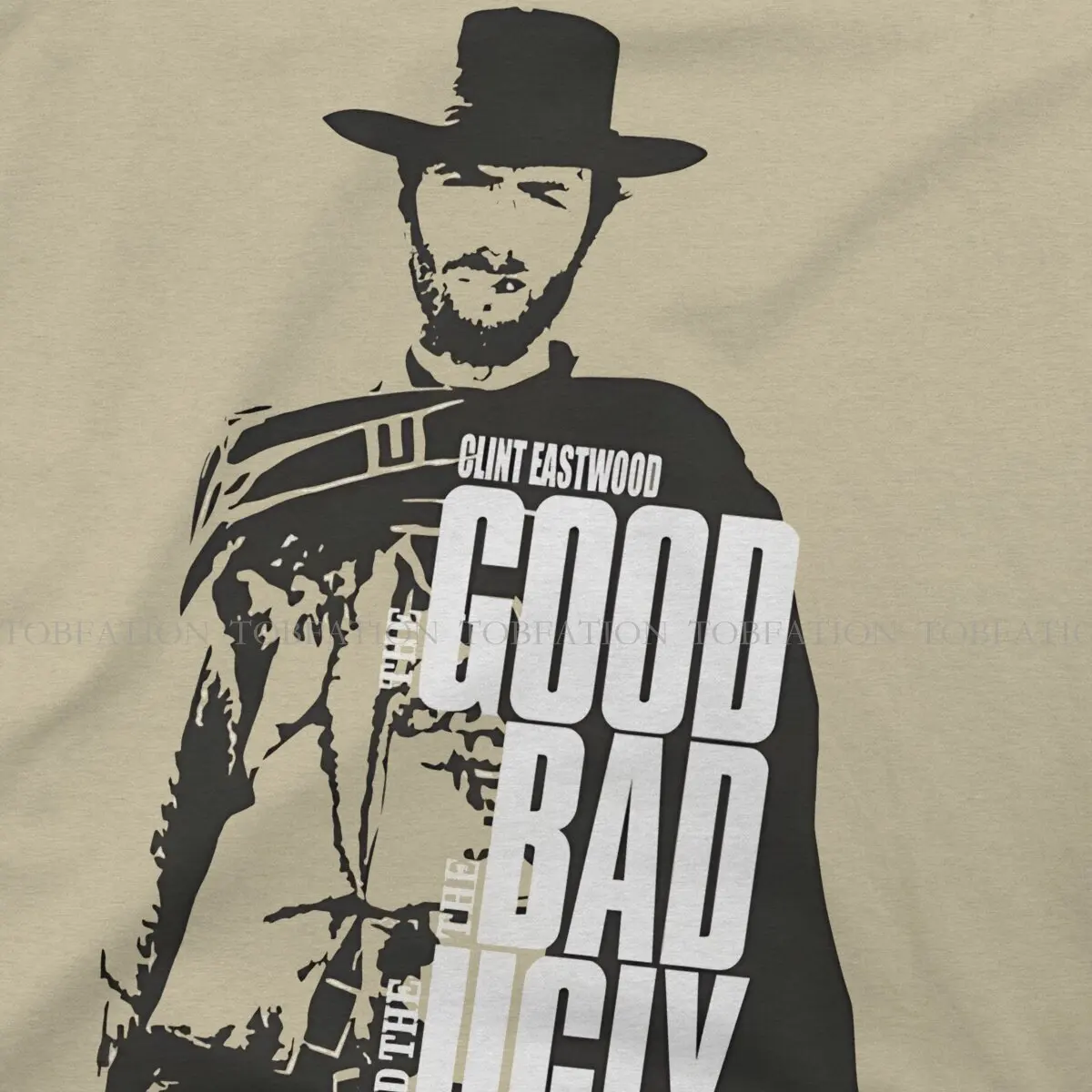 Clint Eastwood The Good The Bad & The Ugly Movie Men T Shirt Cotton Graphic O-Neck TShirt Harajuku Streetwear