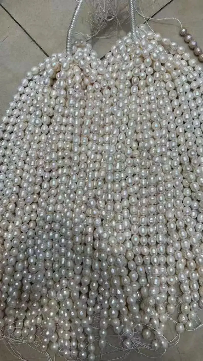 

Zhuji Fresh water Cultured Pearls Strand 2-10mm Fashiong Loose Rice Pearl AAA Quality Beads for DIY Jewelry Pendants Necklace