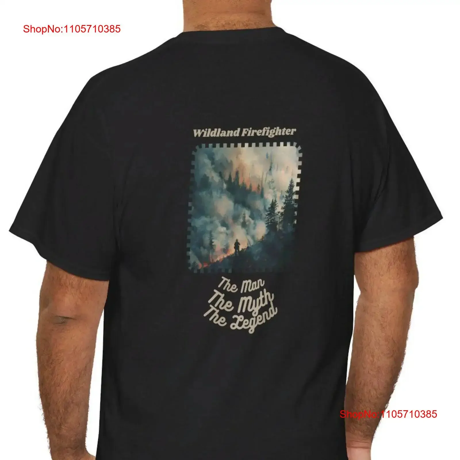 Wildland Firefighter The Man Myth Legend Forest Hotshot Smokejumper Smokechaser Helitack Heavy Cotton T Shirt vintage Washed