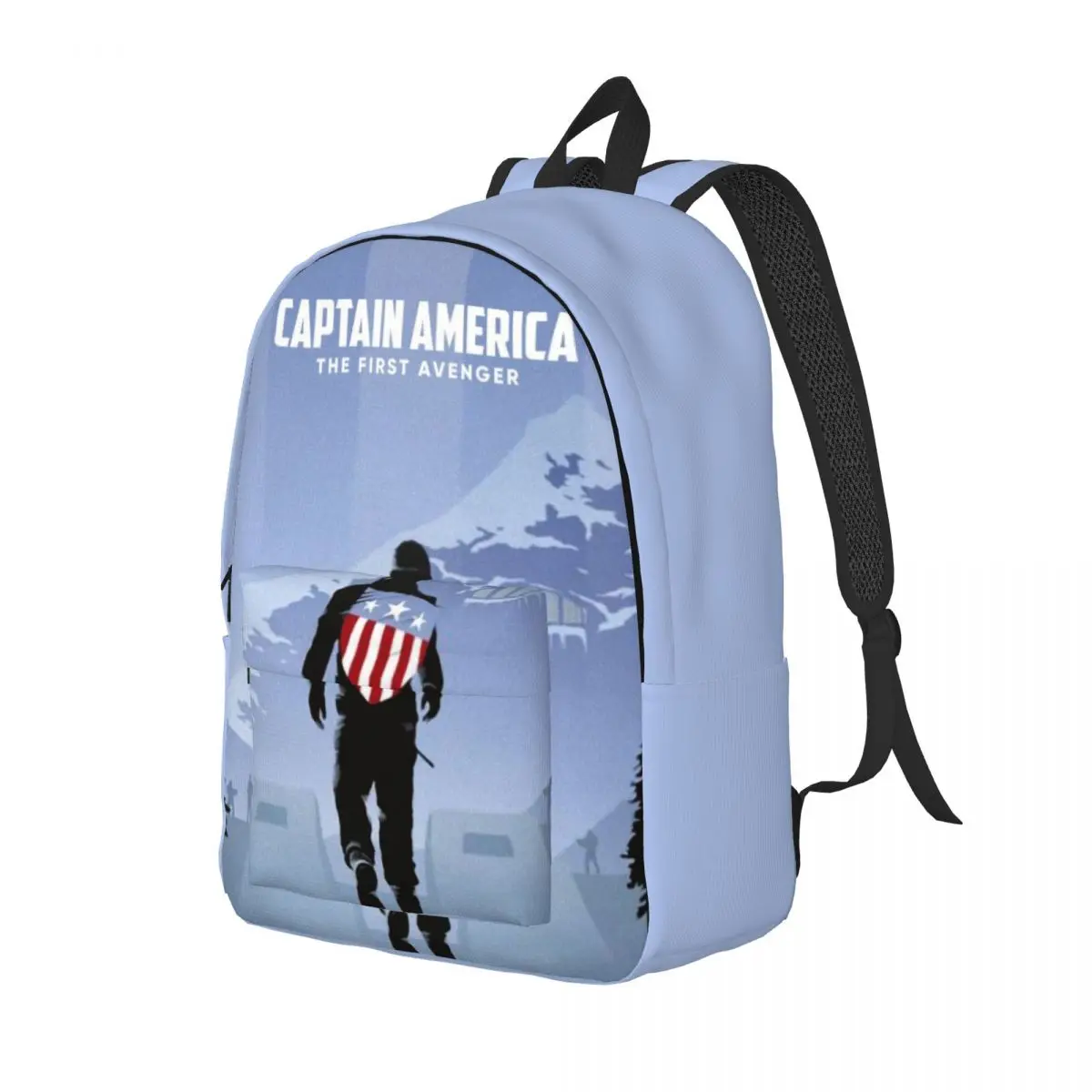 Custom 3D Printing Captain America The First Avenger Canvas Backpacks for  College School Travel Bags Men Women Bookbag