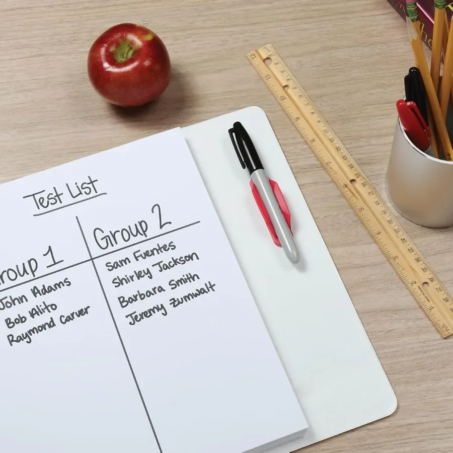 حاملات أقلام لاصقة للحافظة، 12 عبوة من منظم أقلام مرن للمعلمين واللوازم المكتبية والمدرسية، متعددة الألوان