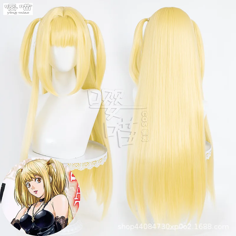 

Misa Amane Косплей Парик Death Note 90 СМ Золотой Двойной Хвост Термостойкий Синтетический Парик Аниме Косплей Миса Амане Парики Хэллоуин