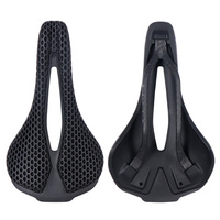 Bicycle Saddle Carbon Rails 250x138mm 3D Printed Bike Seat 165g Ultralight Hollow Breathable Bike Seat Bicycle Accessories
