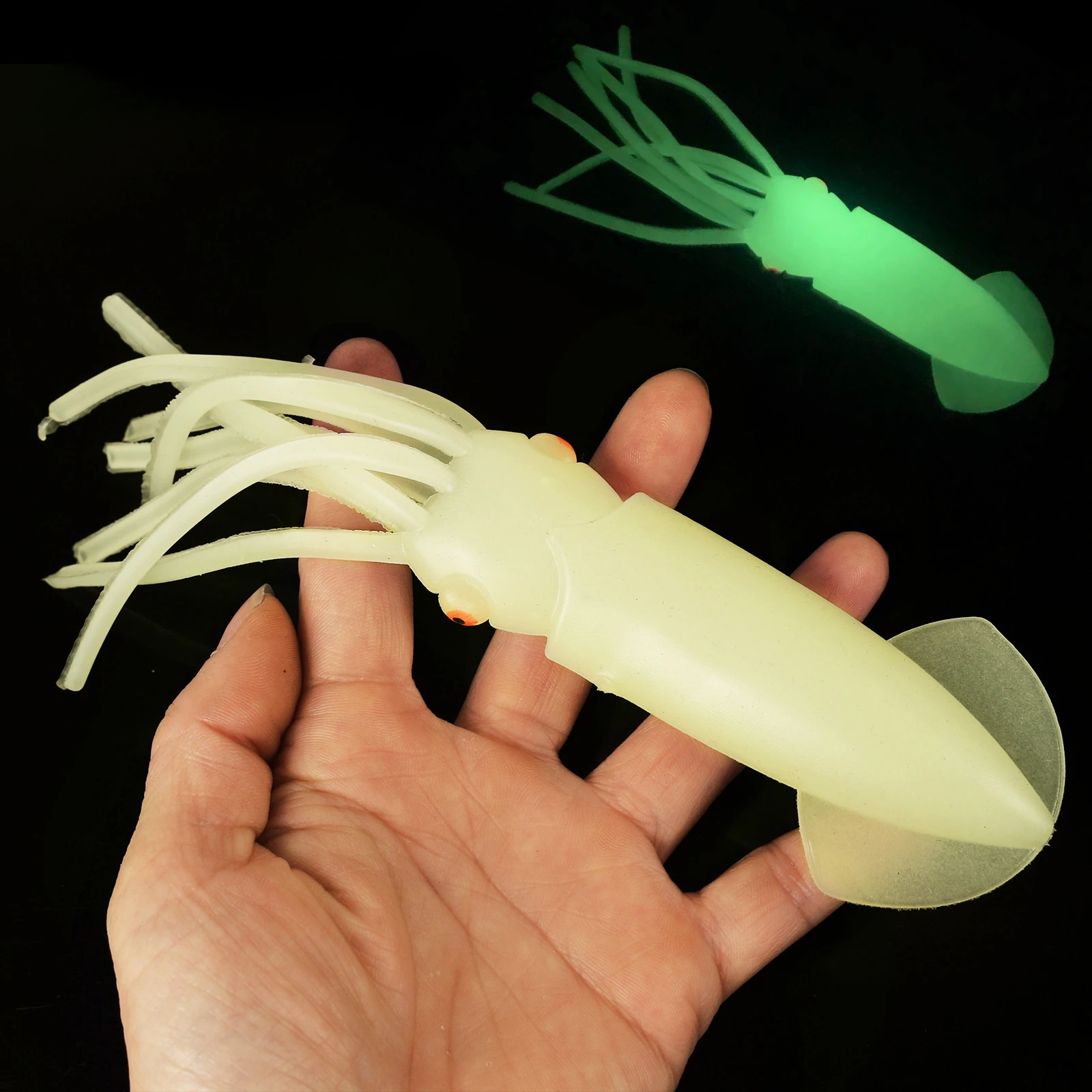 12cm Luminous Simulation Squid Bait Luminous Octopus Squid Skirt Sea Fishing Wobbler False Bait Saltwater Lures Fishing Accessor