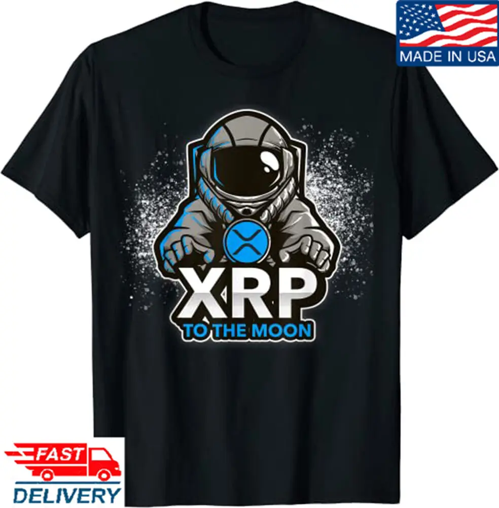 XRP Ripple To The Moon Cryptocurrency T-Shirt, Holder's  Coin T-shirt, HOTUnisex Summer Luxury Brand Oversize