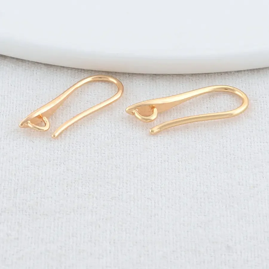 2.5*20MM 14K Gold Color Brass Earrings Hoops High Quality Jewelry Making Supplies Diy Findings Accessories