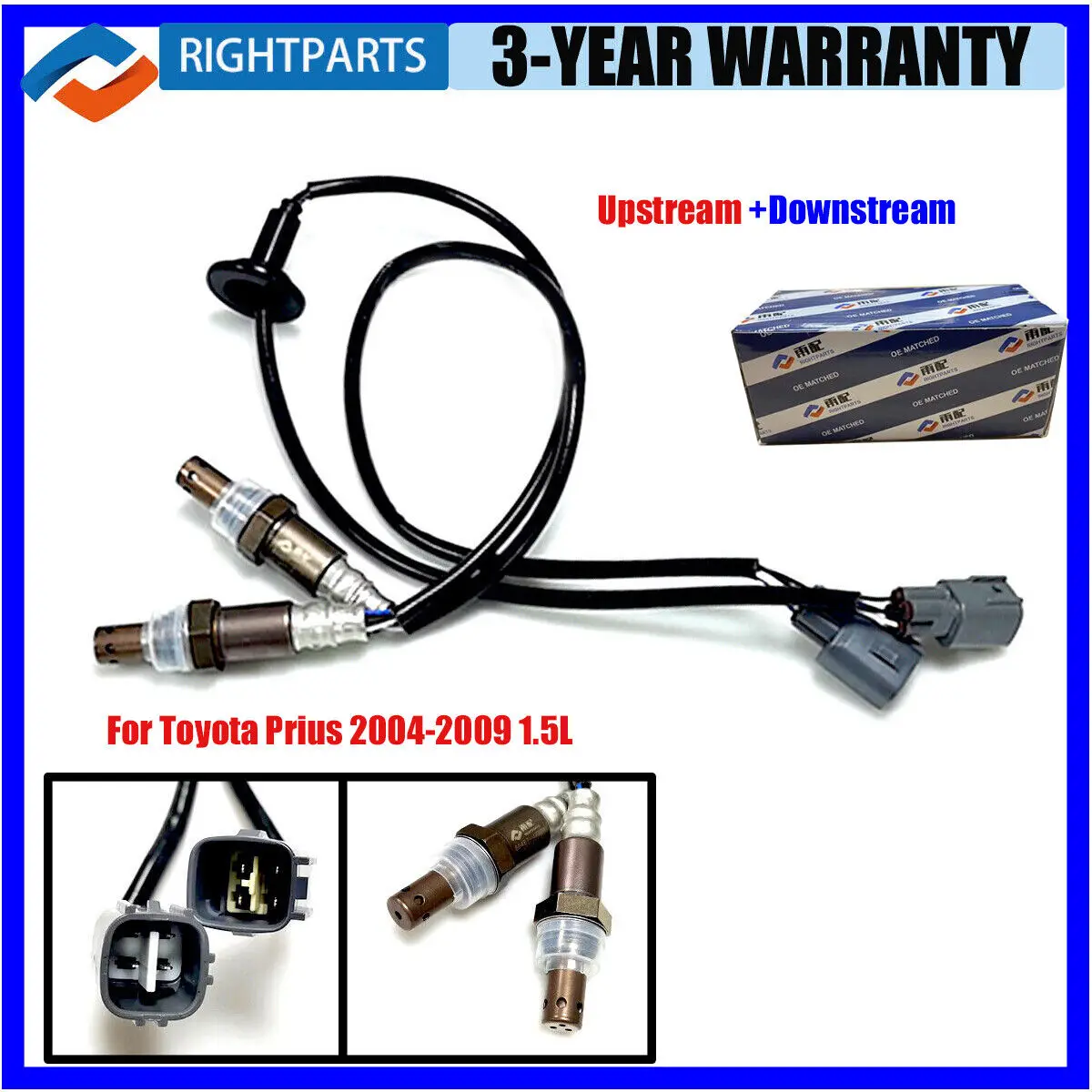 Up+Downstream Oxygen O2 Sensor For Toyota Prius 1.5L 2004 2005 2006 2007 2008 2009 89465-47070 89467-47071 8946547070 8946747071