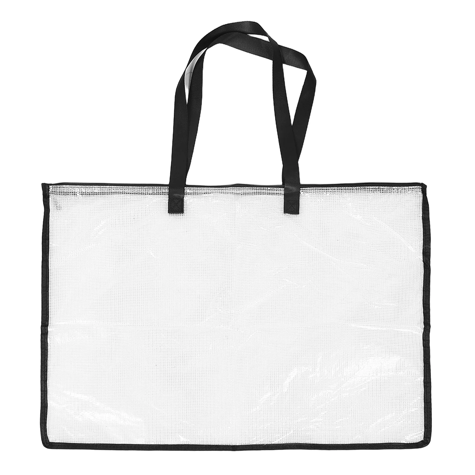 

Large Capacity Art Storage Bag Clear Zipper Organizer Handle Professional Presentation Posters Paintings Bulletin Board