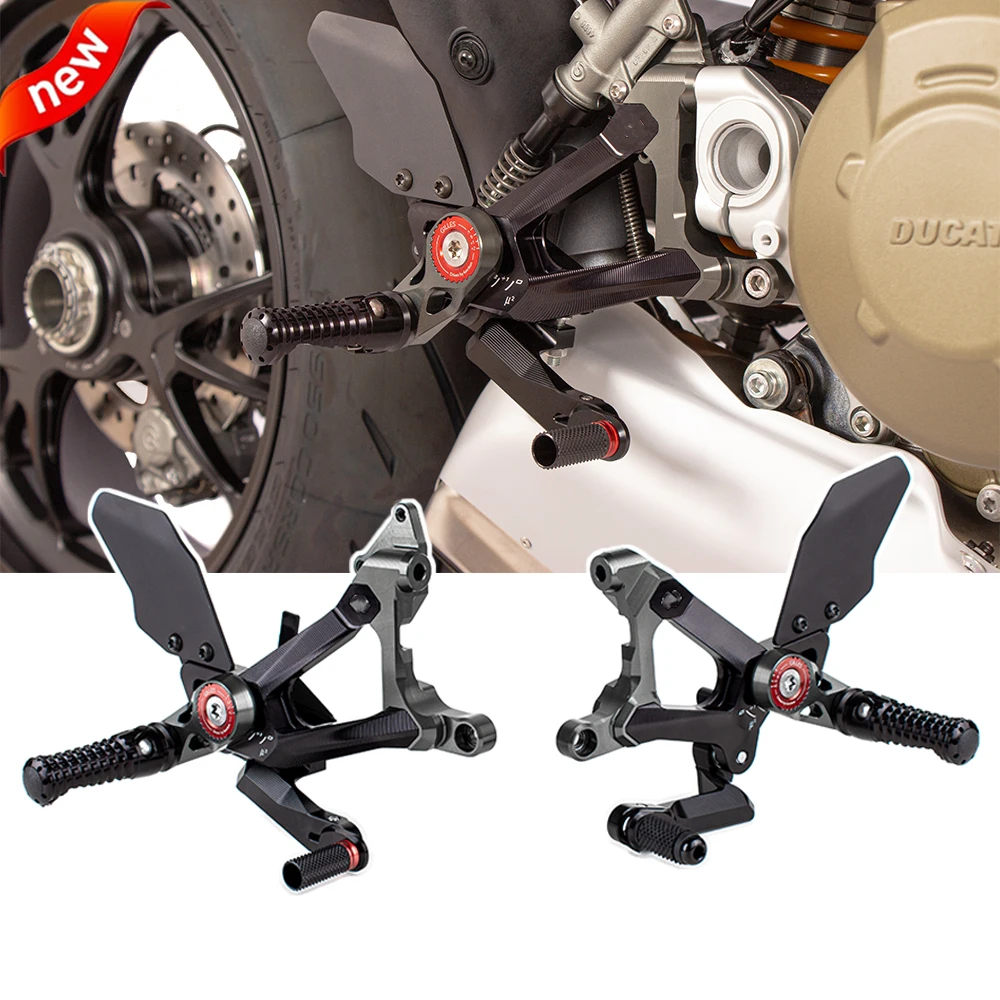 

Motorcycle Carbon Fiber Foot Kit CNC Rearsets Footrest Rear Set For Ducati PANIGALE V4S V4 V4R V4 Streetfighter V4 2018-2022