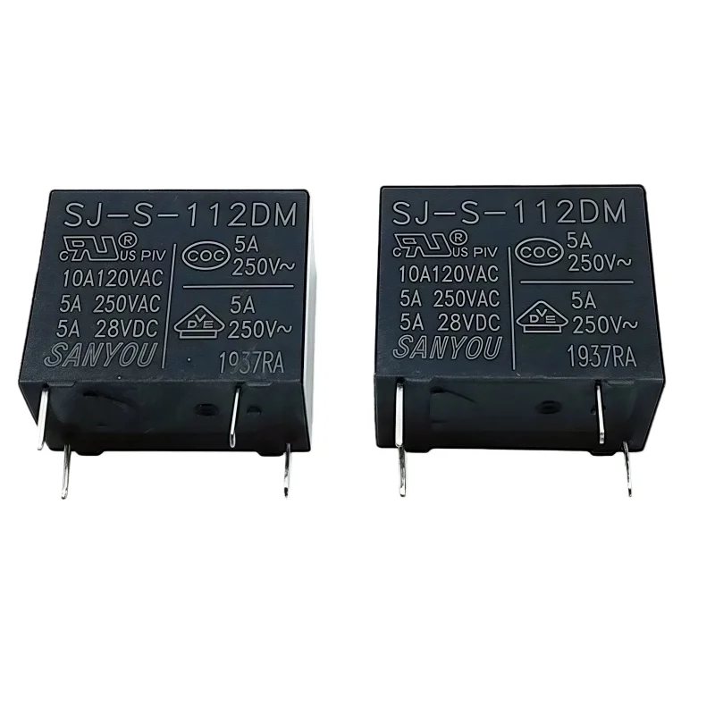 5Pcs Relay SJ-S-105DMH SJ-S-112DMH SJ-S-124DMH 10A 4Pin Synchronous JZC HF32F 5V 12V 24V Power Relay