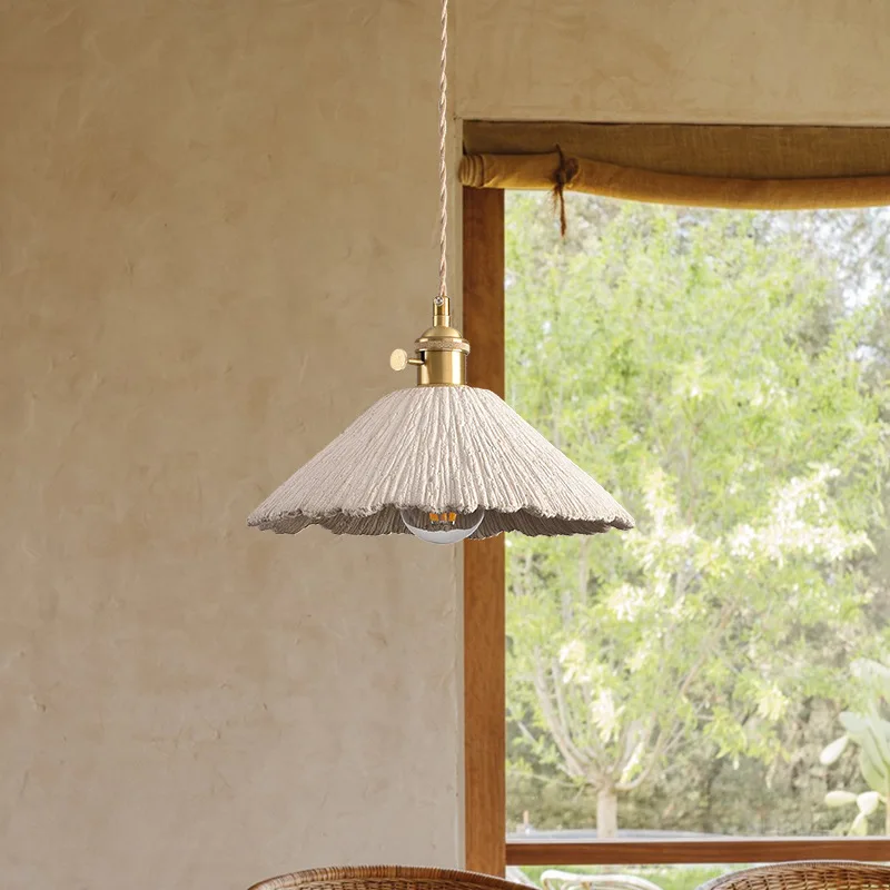 Wabi Sabi Japanese Style Chandelier Modern Micro Cement French Lighting for Cafe Restaurant Luxury Homestay Bar Pendant Light