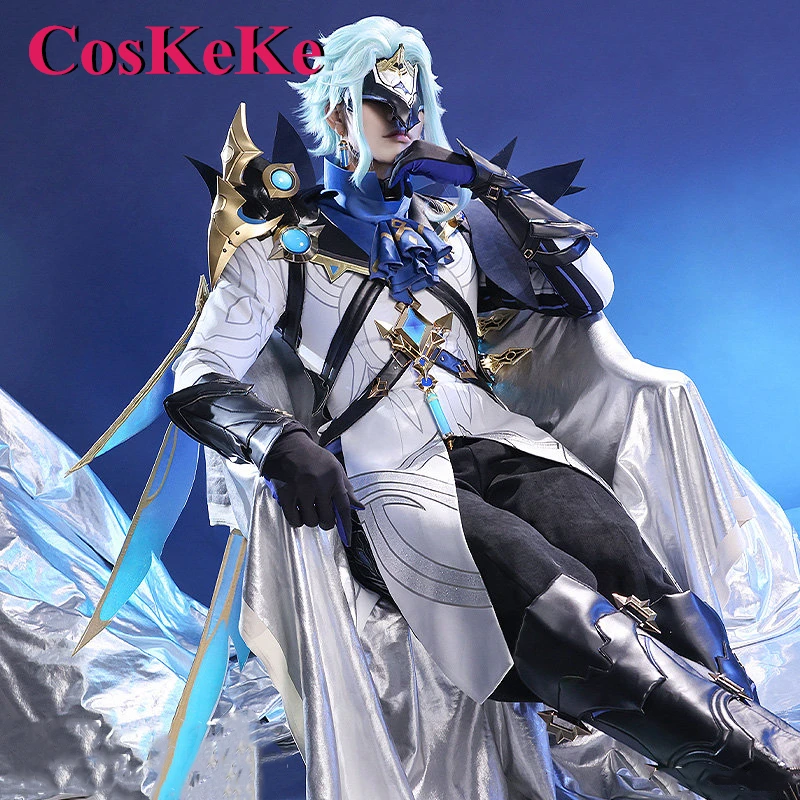 

CosKeKe Il Dottore Cosplay Anime Game Genshin Impact Fatui Costume Handsome Fashion Battle Uniform Men Role Play Clothing S-XL